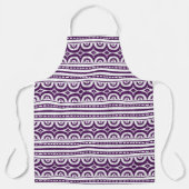 Paars White Tribal Pattern Afrikaans Schort (Voorkant)