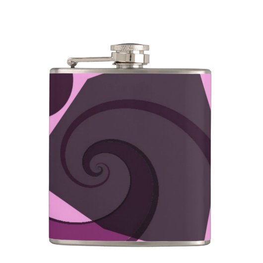 Paars wielontwerp heupfles (Voorkant)