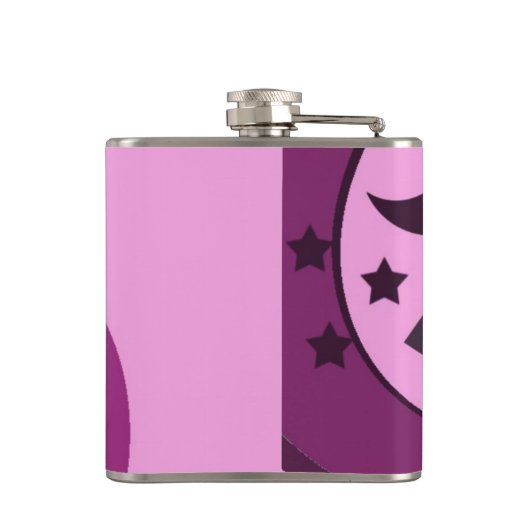 Paars wielontwerp heupfles (Achterkant)