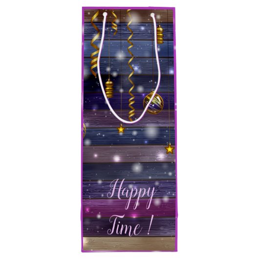 Paars Wijn Cadeautas (Achterkant)