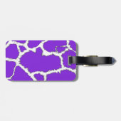 Paars wilddierenbeschermingspatroon bagagelabel (Achterkant horizontaal)