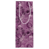 Paars-WINE-GIFT-AG met reliëfdruk Wijn Cadeautas (Voorkant)