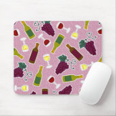 Paars Wine Lover Print Muismat (Met muis)