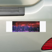 paars winterluchtruim bumpersticker (Op auto)