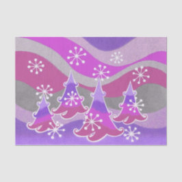 Paars winterTreebindpapier Tissuepapier