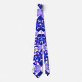 Paars Wisteria Pattern Stropdas (Voorkant)