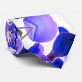 Paars Wisteria Pattern Stropdas (Opgerold)