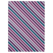 Paars wit Blauwgroen bandstaal monogram Klembord (Achterkant)