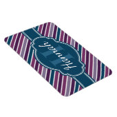 Paars wit Blauwgroen bandstaal monogram Magneet (Rechterzijde)