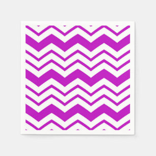Paars Wit Chevron Zigzag Patroon Ontwerp  Servet