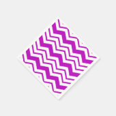 Paars Wit Chevron Zigzag Patroon Ontwerp  Servet (Hoek)