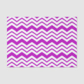 Paars Wit Chevron Zigzag Patroon Ontwerp Tissuepapier (Voorkant)