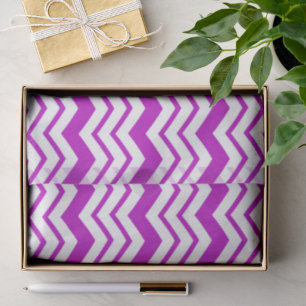 Paars Wit Chevron Zigzag Patroon Ontwerp  Tissuepapier