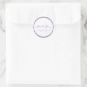Paars & Wit Chic Bruidsfeest Party Ronde Sticker (Tas)