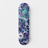 Paars wit en blauw dd Brand Skateboard (Voorkant)