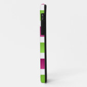 Paars/Wit En Groene Strepen Case-Mate iPhone Case (Achterkant/links)