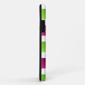 Paars/Wit En Groene Strepen Case-Mate iPhone Case (Achterkant/rechts)