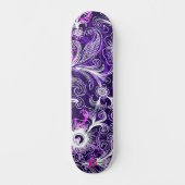 Paars wit en roze bloemkool Dd Brand Skateboard (Voorkant)