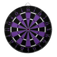 Paars wit en zwart dartboard
