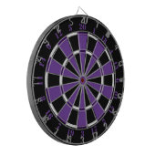 Paars wit en zwart dartboard dartbord (Voorkant Links)