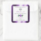  Paars wit etiket Roos Bloem Logo (Tas)