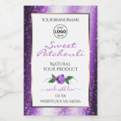  Paars wit etiket Roos Bloem Logo (Enkel label)