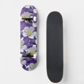 Paars wit flessenpatroon skateboard (Voorkant)