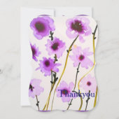 Paars-wit Floral-elegant vrijgezellenfeest Kaart (Voorkant)