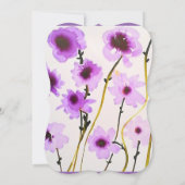 Paars-wit Floral-elegant vrijgezellenfeest Kaart (Achterkant)