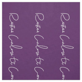 paars wit Frans script kalm houden en doorgaan Stof