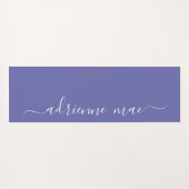 Paars & Wit Gepersonaliseerd Manuscript Omkeerbaar Yogamat (Achterkant (horizontaal))