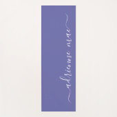 Paars & Wit Gepersonaliseerd Manuscript Omkeerbaar Yogamat (Voorkant)