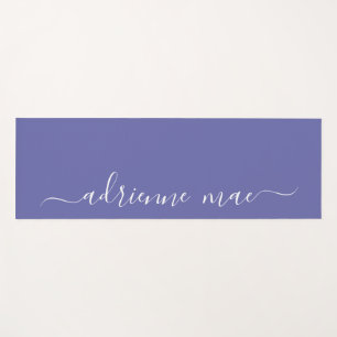 Paars & Wit Gepersonaliseerd Manuscript Omkeerbaar Yogamat
