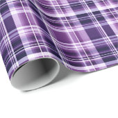 Paars & Wit geruit Cadeaupapier (Rol Hoek)