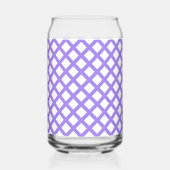Paars Wit Geruit Diamant Patroon Blikvorm Glas (Achterkant)