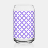 Paars Wit Geruit Diamant Patroon Blikvorm Glas (Rechts)
