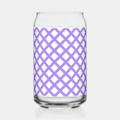 Paars Wit Geruit Diamant Patroon Blikvorm Glas (Links)