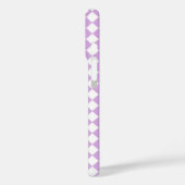 Paars Wit Geruit Diamant Patroon Case-Mate iPhone Case (Achterkant / Links)