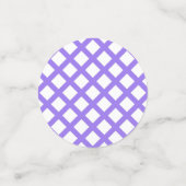 Paars Wit Geruit Diamant Patroon Confetti (Kleine voorkant)