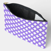 Paars Wit Geruit Diamant Patroon Groot Etui (Open)