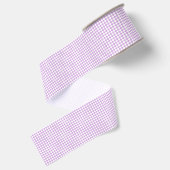 Paars Wit Geruit Diamant Patroon Grosgrain Lint (Achterkant)