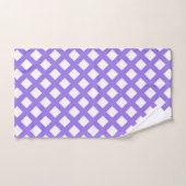 Paars Wit Geruit Diamant Patroon Handdoek (Handdoek)