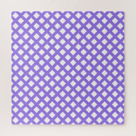 Paars Wit Geruit Diamant Patroon Legpuzzel