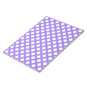 Paars Wit Geruit Diamant Patroon Notitieblok (Schuin)