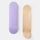 Paars Wit Geruit Diamant Patroon Persoonlijk Skateboard (Voorkant)