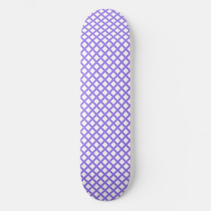 Paars Wit Geruit Diamant Patroon Persoonlijk Skateboard
