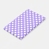 Paars Wit Geruit Diamant Patroon Post-it® Notes (Schuin)
