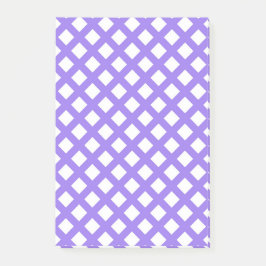 Paars Wit Geruit Diamant Patroon Post-it® Notes