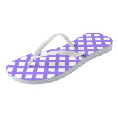 Paars Wit Geruit Diamant Patroon Teenslippers (Schuin)