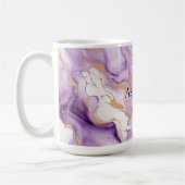 Paars Wit Goud Abstract Koffiemok (Links)